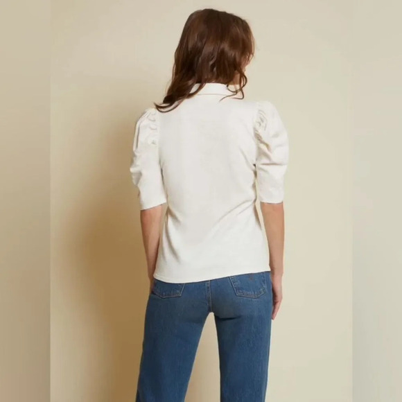 NATION LTD NWOT Ennis Feminine Workshirt in Off White - Picture 2 of 9